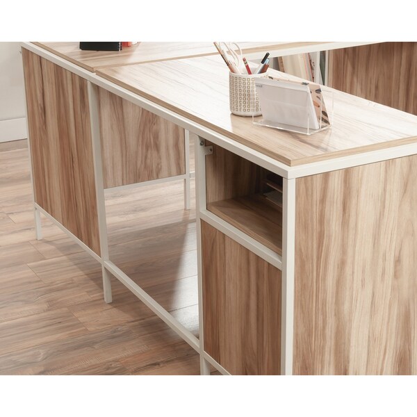 Sauder 65.984 in D X 29.252 in H, 65.984 in W X Engineered wood, Metal, Kiln Acacia - 433800