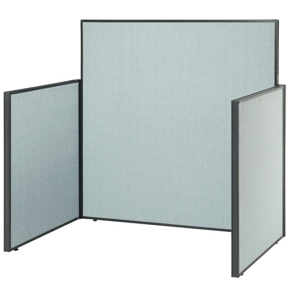 Interion By Global Industrial 48 in D X Back: 60 in; Side: 42 in H, 60 in W X Steel, Blue - 240315BL
