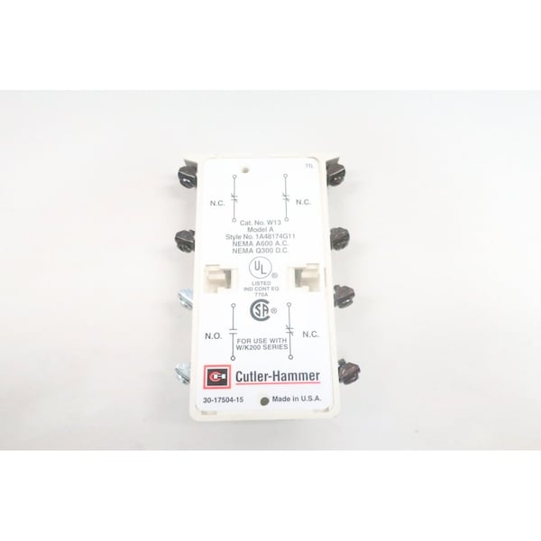 Eaton Cutler-Hammer Auxiliary Contact Kit Terminal And Contact Block - W13