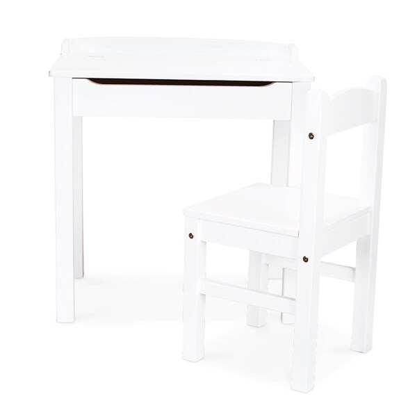 Convenience Concepts Wooden Lift-Top Desk & Chair, White - HI1695431