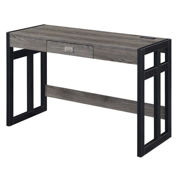 Convenience Concepts 47 in. Monterey Desk with Charging Station - 131156WGYBL