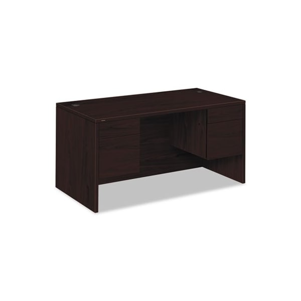 Hon HON, 10500 SERIES 3/4 HEIGHT DOUBLE PEDESTAL DESK, 60W X 30D X 29.5H, MAHOGANY - 10573NN