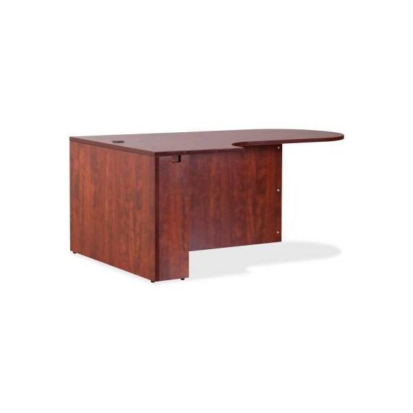 Lorell Lorell Left Hand Desk with Peninsula - 70.9" x 41.9" x 29.5" - Cherry - Essentials Series - 59553