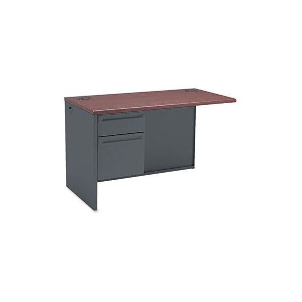 Hon HON, 38000 Series Flush Return, Left, 48w X 24d X 29-1/2h, Mahogany/charcoal - 38216LNS