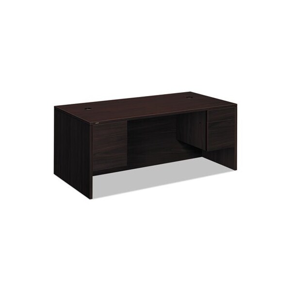 Hon HON, 10500 SERIES 3/4 HEIGHT DOUBLE PEDESTAL DESK, 72W X 36D X 29.5H, MAHOGANY - 10593NN