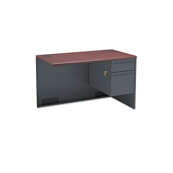 Hon HON, 38000 Series Flush Return, Right, 48w X 24d X 29-1/2h, Mahogany/charcoal - 38215RNS