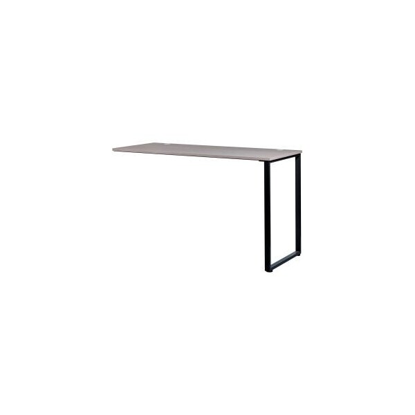 Hirsh Industries Interion Open Plan Standing Height Return Desk - 48"W x 24"D x 40"H - Gray Top w/Black Legs - 695624