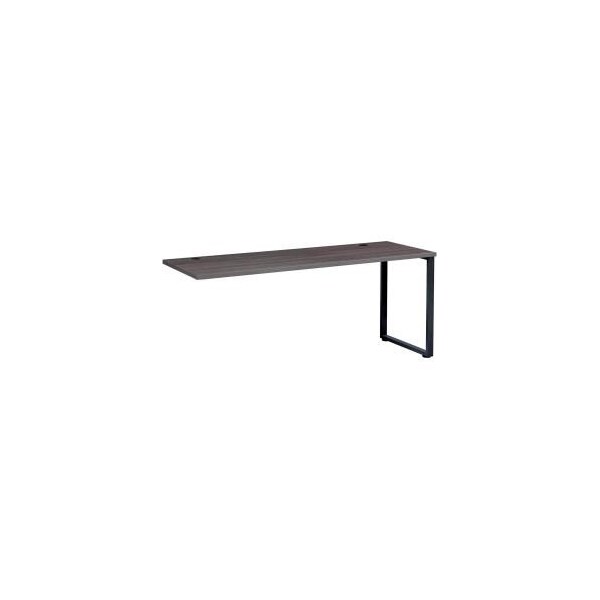 Hirsh Industries Interion Open Plan Return Desk  48W x 24D x 29H  Charcoal Top with Black Legs - 695606