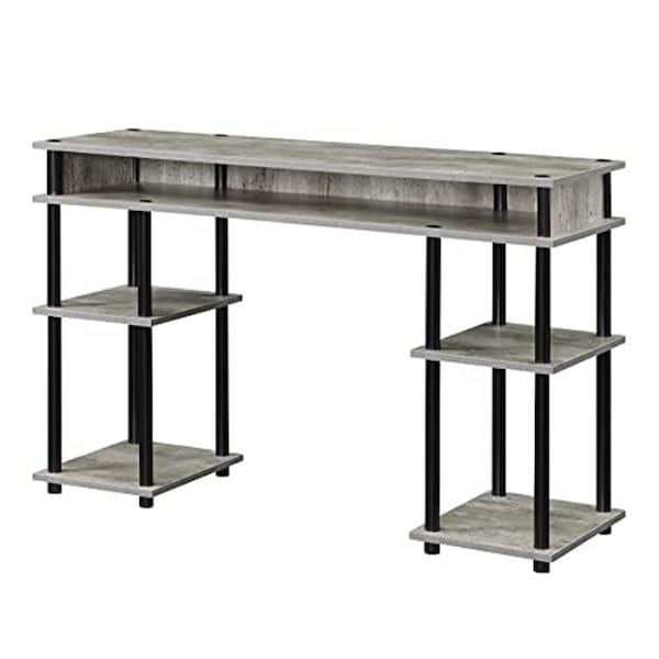 Convenience Concepts Designs2Go No Tools Student Desk with Shelves, Multi Color - 131436C1BL