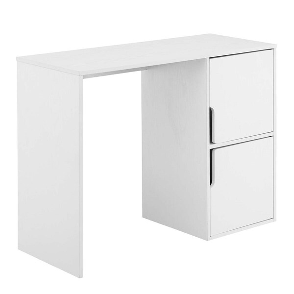 Convenience Concepts Designs 2 Go Student Desk with Storage Cabinets, White - 131450W
