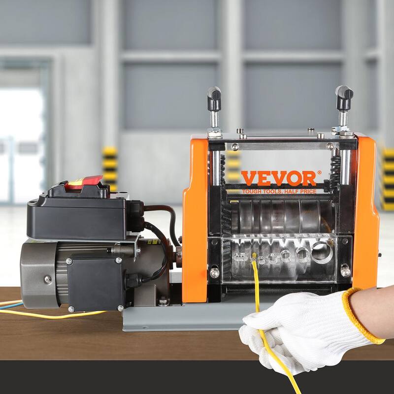 VEVOR Automatic Wire Stripper Machine 0.06 in. to 0.98 in. Electric Cable Peeler 60 Watt with Depth Reference & 1 Flat Channel - BXJL60W1525MM4XMQV1