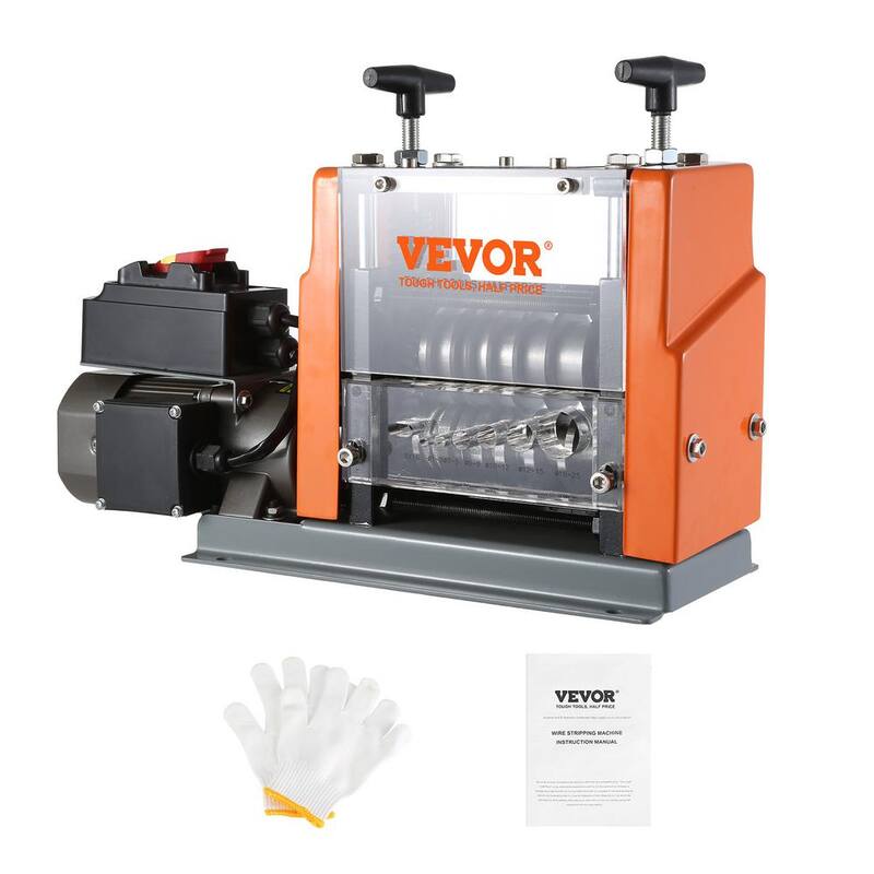 VEVOR Automatic Wire Stripper Machine 0.06 in. to 0.98 in. Electric Cable Peeler 60 Watt with Depth Reference & 1 Flat Channel - BXJL60W1525MM4XMQV1