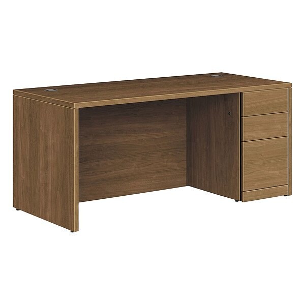 Hon Single Pedestal Desk, 30 in D X 29 1/2 in H, 66 in W X - H105897R.PINCPINC