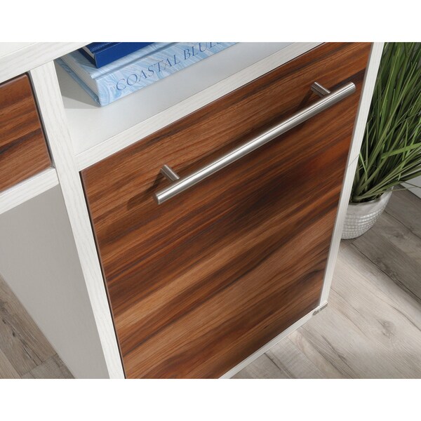 Sauder Single Ped Desk, 23.62 in D X 30.16 in H, 47.64 in W X Engineered wood - 425845