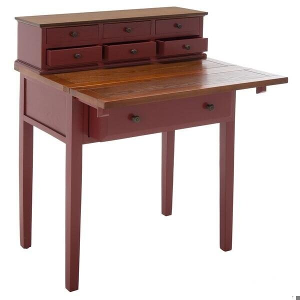 Safavieh Secretary Desk, 18.10in D X 37.80in H, 29.70in W X Cherry - AMH6520A