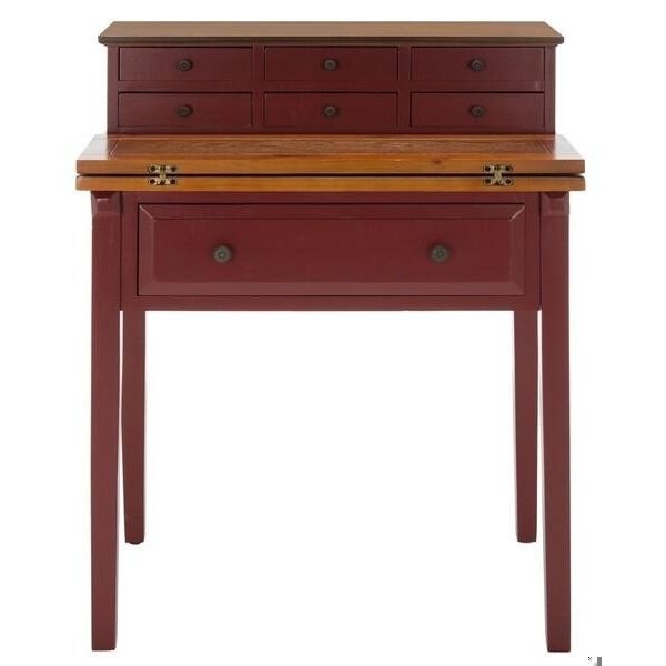 Safavieh Secretary Desk, 18.10in D X 37.80in H, 29.70in W X Cherry - AMH6520A