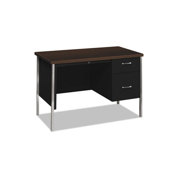 Hon HON, 34000 SERIES RIGHT PEDESTAL DESK, 45.25W X 24D X 29.5H, MOCHA/BLACK - 34002RMOP