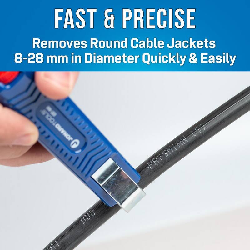 JONARD TOOLS Round Cable Strip & Ring Tool for Telephone, Network, and Electrical Cable, 8-28 mm - CST-900