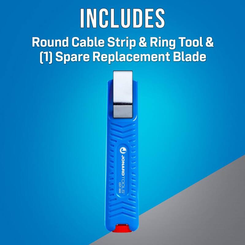 JONARD TOOLS Round Cable Strip & Ring Tool for Telephone, Network, and Electrical Cable, 8-28 mm - CST-900