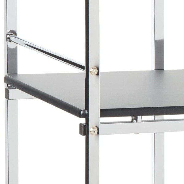 Acme 54 in H, 20 in W X Metal, Wood, Veneer, Black and Chrome Finish - ER-003SL