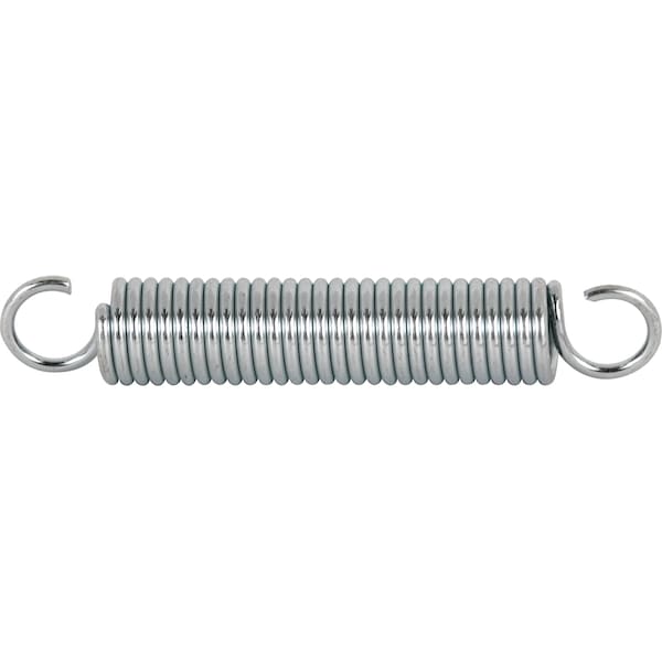 Prime-Line Extension Spring, 1/4 in. x 1-1/2 in. x 0.035 in., Steel, Single Loop, PK2 - SP 9600