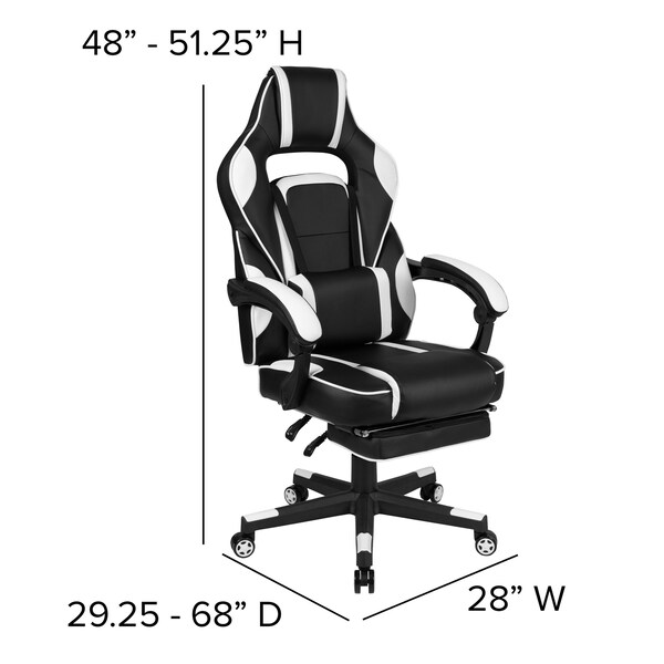 Flash Furniture Black Gaming Desk and Chair Set with Cup Holder - BLN-X40D1904-WH-GG