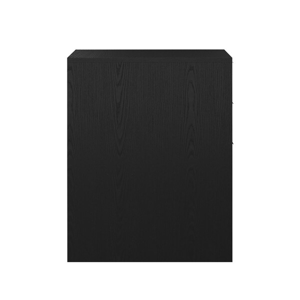 Martha Stewart Kayden Single-Drawer Desk w/Dual 3 Drawer File Cabinets in Black w/Oil Rubbed Bronze Hardware - KHO-23042-TBFC2-BK-BK-MS
