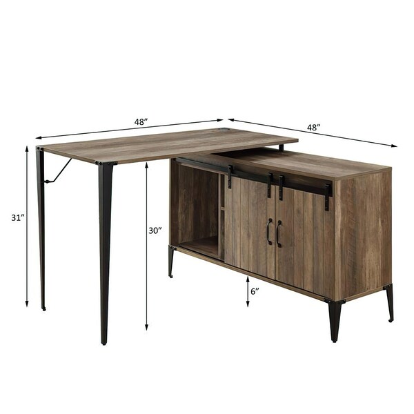Acme 31 in H, 48 in W X Composite Wood, Metal, Veneer, Oak - ER-012OAK