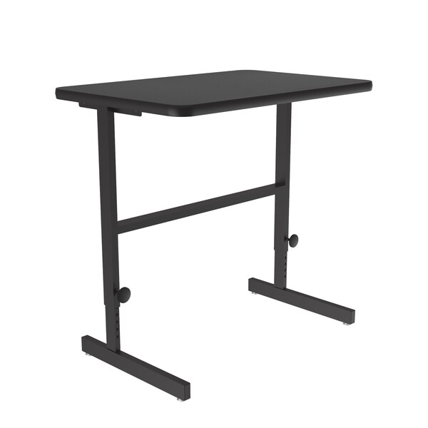 Correll Workstation Desk Standing Height Workstation, 36" D X 34" to 42" H, 24" W X Black Granite - CST2436-07