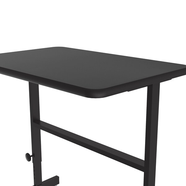 Correll Workstation Desk Standing Height Workstation, 36" D X 34" to 42" H, 24" W X Black Granite - CST2436-07