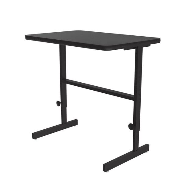Correll Workstation Desk Standing Height Workstation, 36" D X 34" to 42" H, 24" W X Black Granite - CST2436-07