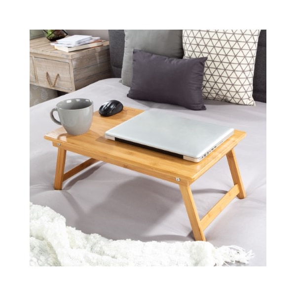 Hastings Home Lap Desk, Bamboo Travel Tray with Magnetic Base, Ergonomic Adjustable Top and Storage Drawer - 130054YLW
