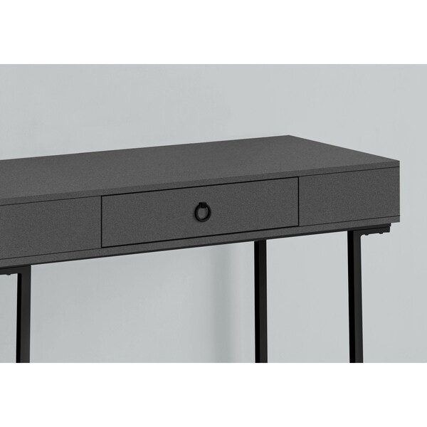 Monarch Specialties Computer Desk, Home Office, Laptop, Storage Drawers, 42"L, Work, Metal, Laminate, Grey, Black - I 7386