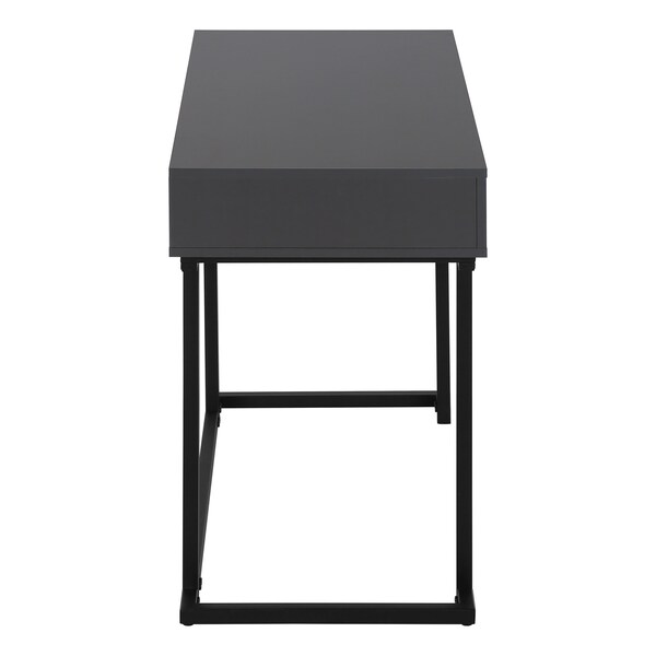 Monarch Specialties Computer Desk, Home Office, Laptop, Storage Drawers, 42"L, Work, Metal, Laminate, Grey, Black - I 7386