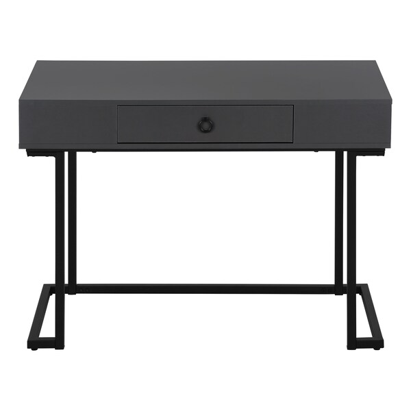 Monarch Specialties Computer Desk, Home Office, Laptop, Storage Drawers, 42"L, Work, Metal, Laminate, Grey, Black - I 7386