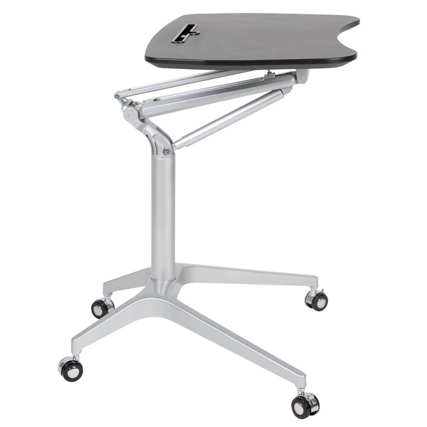 Flash Furniture Black Mobile Sit to Stand Desk - NAN-IP-10-BK-GG