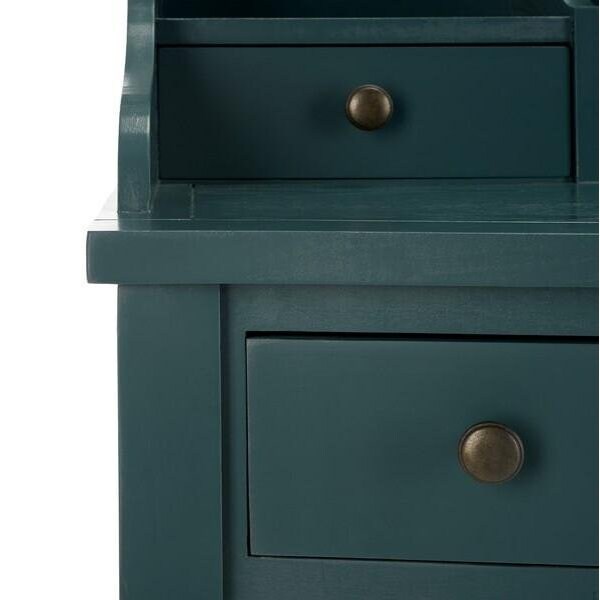 Safavieh Landon Writing Desk- Slate Teal - 40.5 x 19.1 x 36.2 in. - AMH6516E