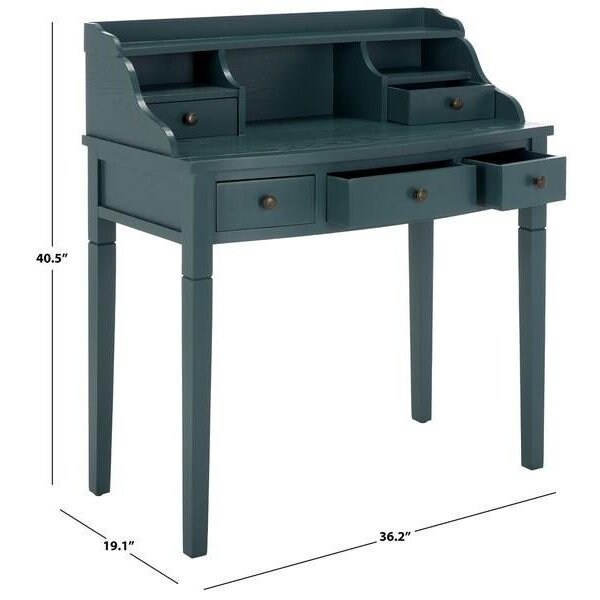 Safavieh Landon Writing Desk- Slate Teal - 40.5 x 19.1 x 36.2 in. - AMH6516E