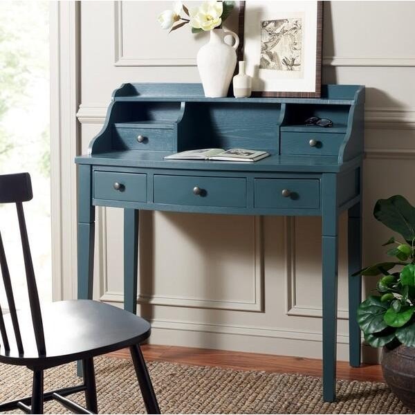 Safavieh Landon Writing Desk- Slate Teal - 40.5 x 19.1 x 36.2 in. - AMH6516E