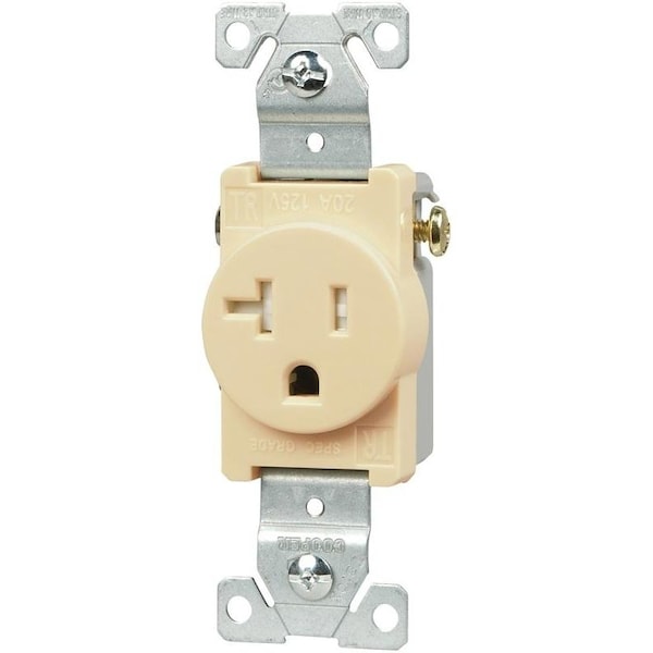 Eaton Wiring Devices RECPT SINGLE COMM TR 3W 20A IV - TR1877V-BXSP