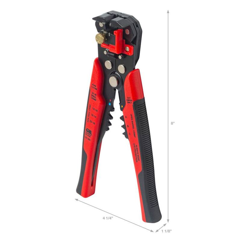 Gardner Bender 8.25 in. Wire Stripper/Cutter/Crimper with Adjustable Tensioning Wheel - GS-395