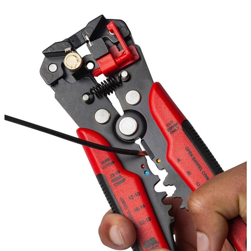 Gardner Bender 8.25 in. Wire Stripper/Cutter/Crimper with Adjustable Tensioning Wheel - GS-395