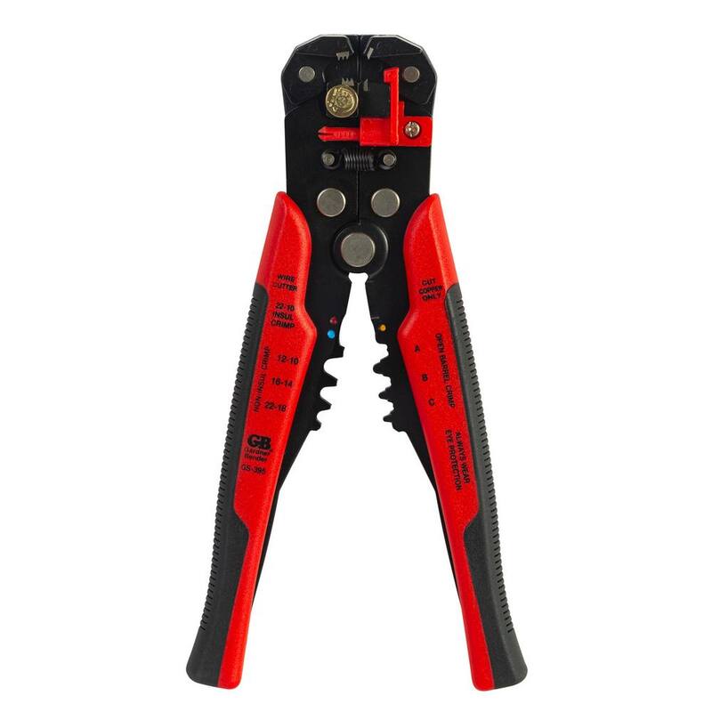 Gardner Bender 8.25 in. Wire Stripper/Cutter/Crimper with Adjustable Tensioning Wheel - GS-395