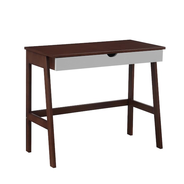 Olive & Opie Hilton Desk, Espresso & Gray - 29281-ESG