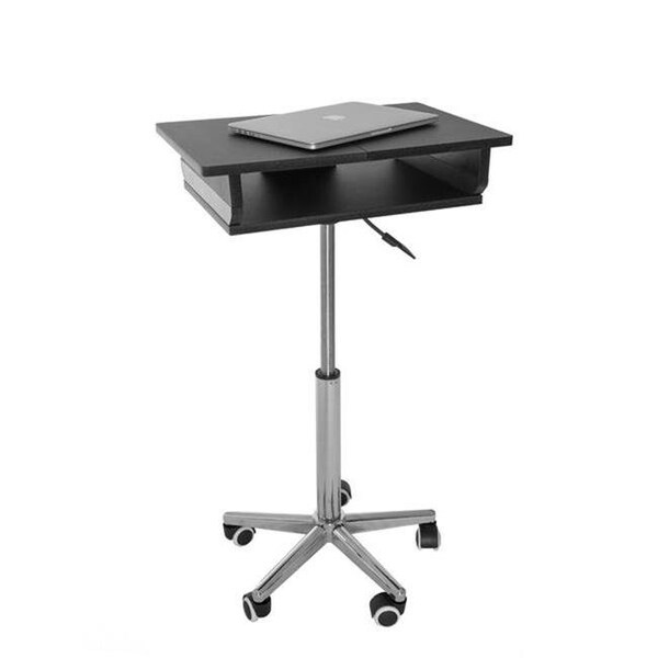 Techni Mobili Techni Mobili RTA-B006-GPH06 Folding Table Laptop Cart; Graphite - 26-35.75 x 20.75 x 14.25 in. - RTA-B006-GPH06