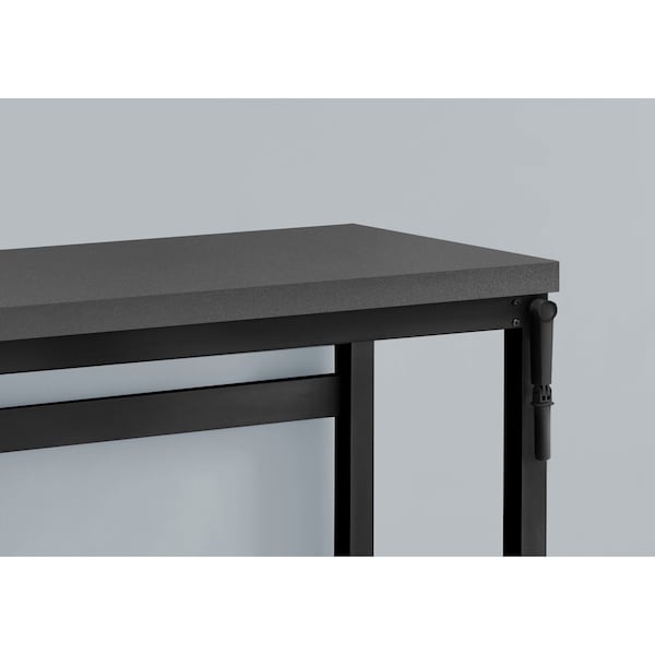 Monarch Specialties Computer Desk, Home Office, Standing, Adjustable, 48"L, Work, Laptop, Metal, Laminate, Grey, Black - I 7680