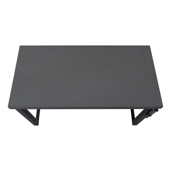 Monarch Specialties Computer Desk, Home Office, Standing, Adjustable, 48"L, Work, Laptop, Metal, Laminate, Grey, Black - I 7680
