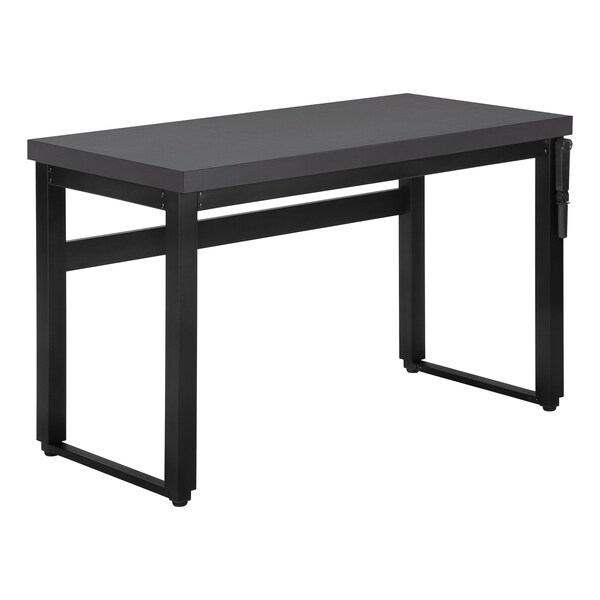 Monarch Specialties Computer Desk, Home Office, Standing, Adjustable, 48"L, Work, Laptop, Metal, Laminate, Grey, Black - I 7680
