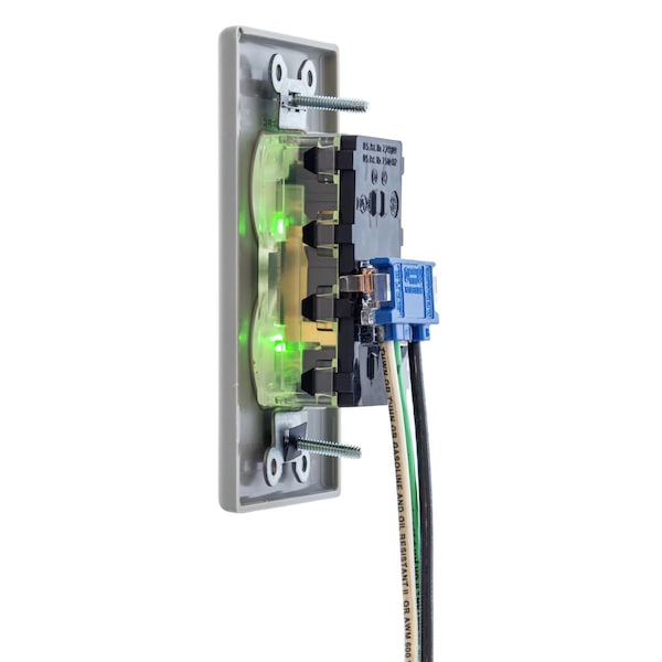 Hubbell Extra Heavy Duty Hospital Grade SNAPConnect Receptacle - SNAP8300GYLTR