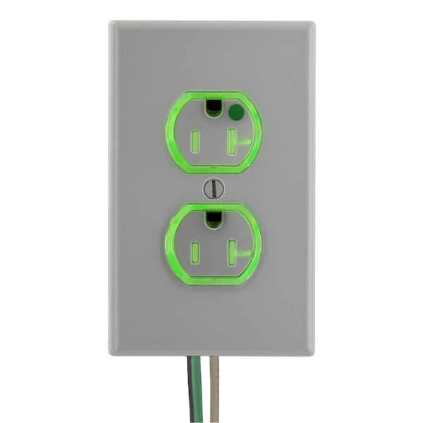 Hubbell Extra Heavy Duty Hospital Grade SNAPConnect Receptacle - SNAP8300GYLTR
